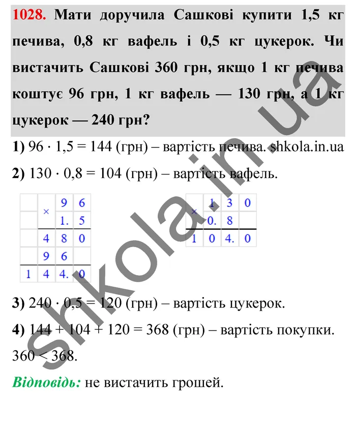 Завдання № 1028 Відповідь до завдання № 1028 - ГДЗ Математика 5 клас Мерзляк 2022