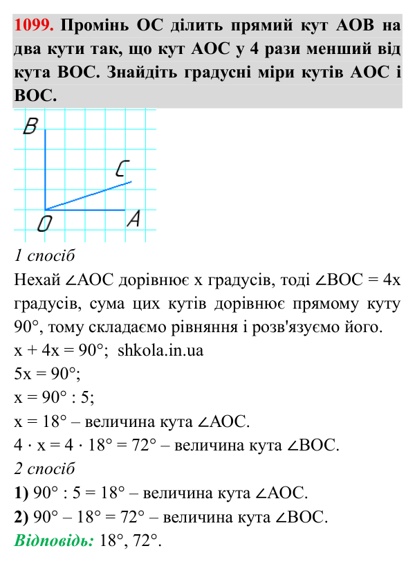 Завдання № 1099 Відповідь до завдання № 1099 - ГДЗ Математика 5 клас Мерзляк 2022