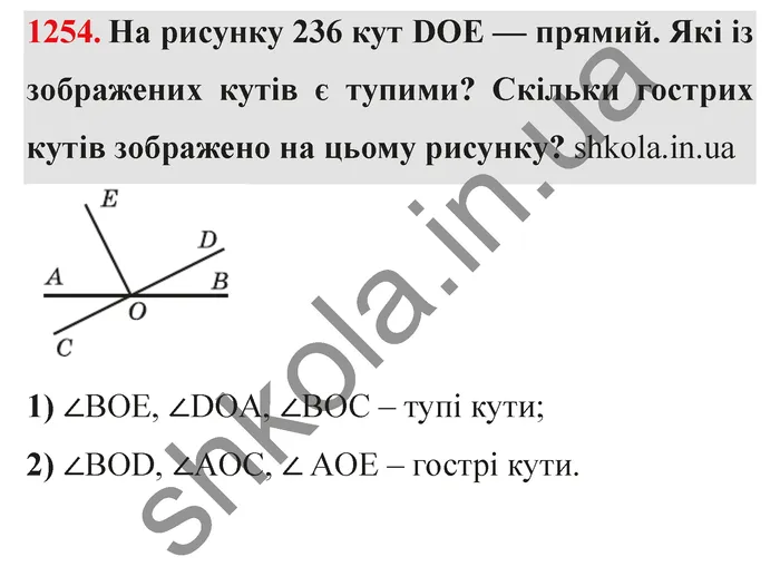 Завдання № 1254 Відповідь до завдання № 1254 - ГДЗ Математика 5 клас Мерзляк 2022