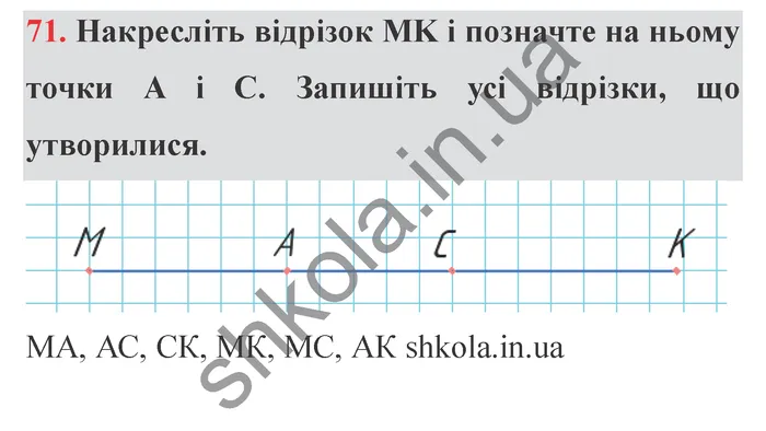 Відповідь до завдання № 71 - ГДЗ Математика 5 клас Мерзляк 2022