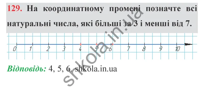 Завдання № 129 Відповідь до завдання № 129 - ГДЗ Математика 5 клас Мерзляк 2022
