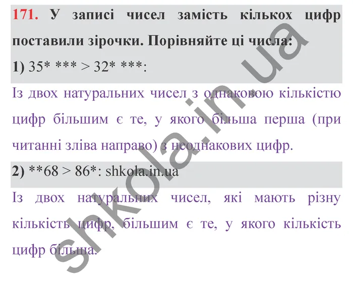 Завдання № 171 Відповідь до завдання № 171 - ГДЗ Математика 5 клас Мерзляк 2022