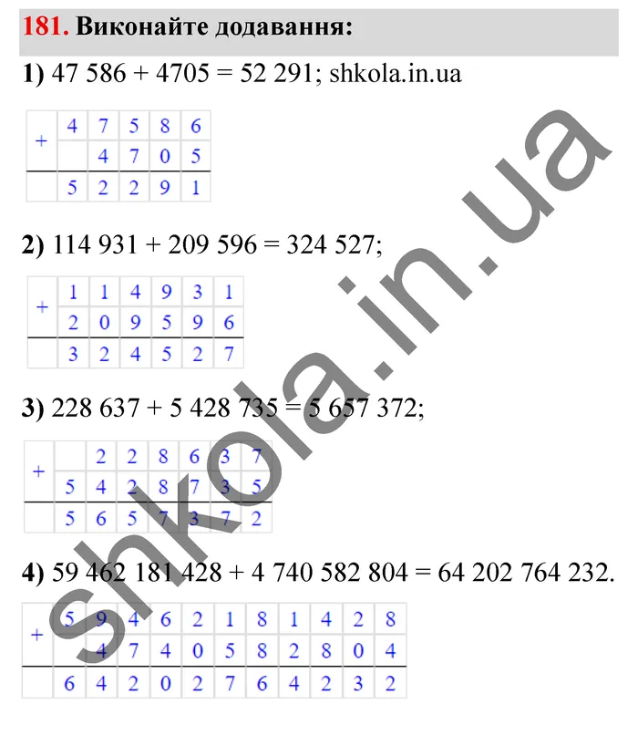 Відповідь до завдання № 181 - ГДЗ Математика 5 клас Мерзляк 2022