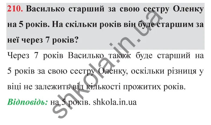 Завдання № 210 Відповідь до завдання № 210 - ГДЗ Математика 5 клас Мерзляк 2022