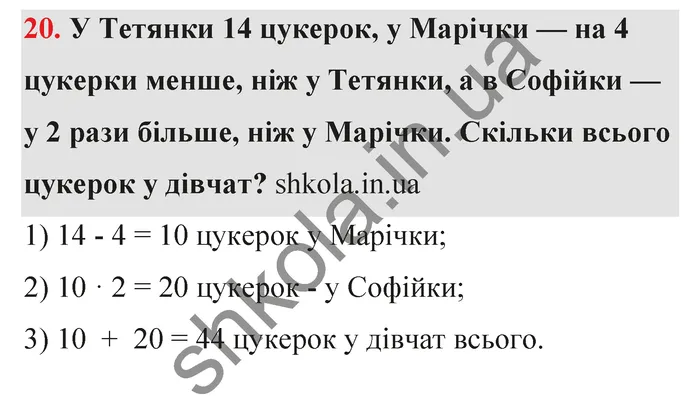 Відповідь до завдання № 20 - ГДЗ Математика 5 клас Тарасенкова 2022