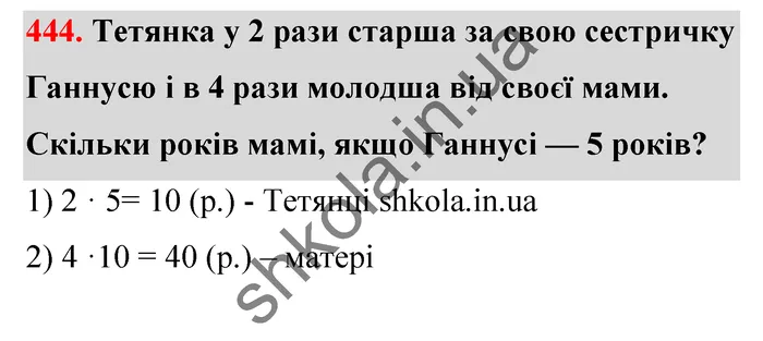Відповідь до завдання № 444 - ГДЗ Математика 5 клас Тарасенкова 2022
