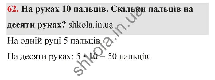 Відповідь до завдання № 62 - ГДЗ Математика 5 клас Тарасенкова 2022