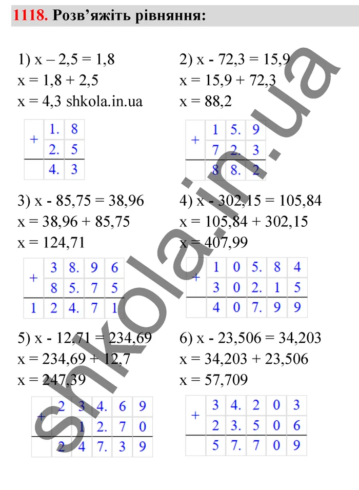 Відповідь до завдання № 1118 - ГДЗ Математика 5 клас Тарасенкова 2022
