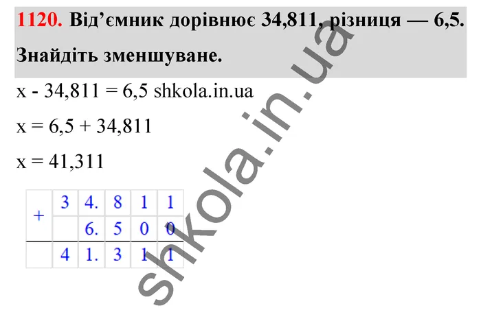 Відповідь до завдання № 1120 - ГДЗ Математика 5 клас Тарасенкова 2022