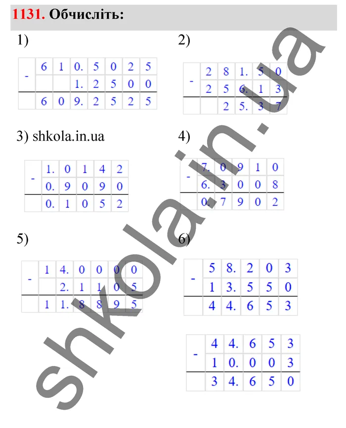 Відповідь до завдання № 1131 - ГДЗ Математика 5 клас Тарасенкова 2022