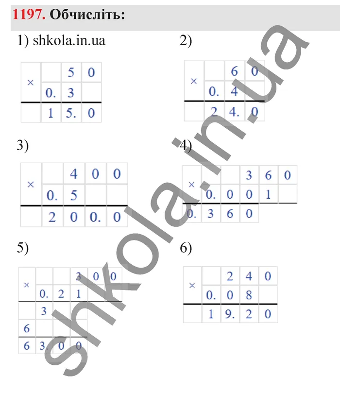 Відповідь до завдання № 1197 - ГДЗ Математика 5 клас Тарасенкова 2022