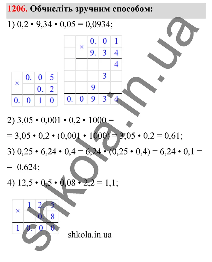 Відповідь до завдання № 1206 - ГДЗ Математика 5 клас Тарасенкова 2022