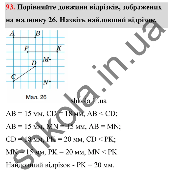 Відповідь до завдання № 93 - ГДЗ Математика 5 клас Тарасенкова 2022