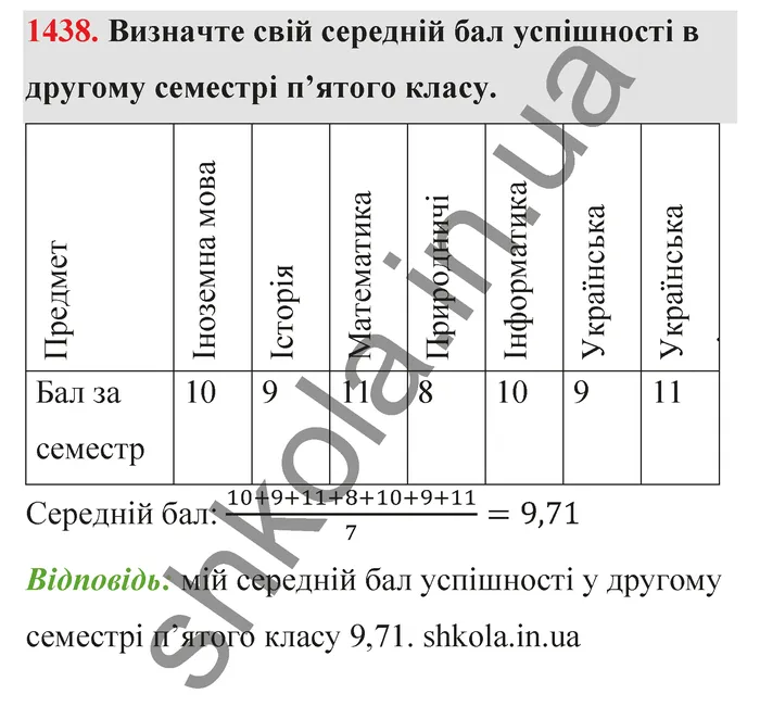 Відповідь до завдання № 1438 - ГДЗ Математика 5 клас Тарасенкова 2022