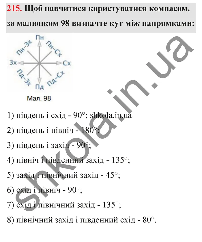 Відповідь до завдання № 215 - ГДЗ Математика 5 клас Тарасенкова 2022