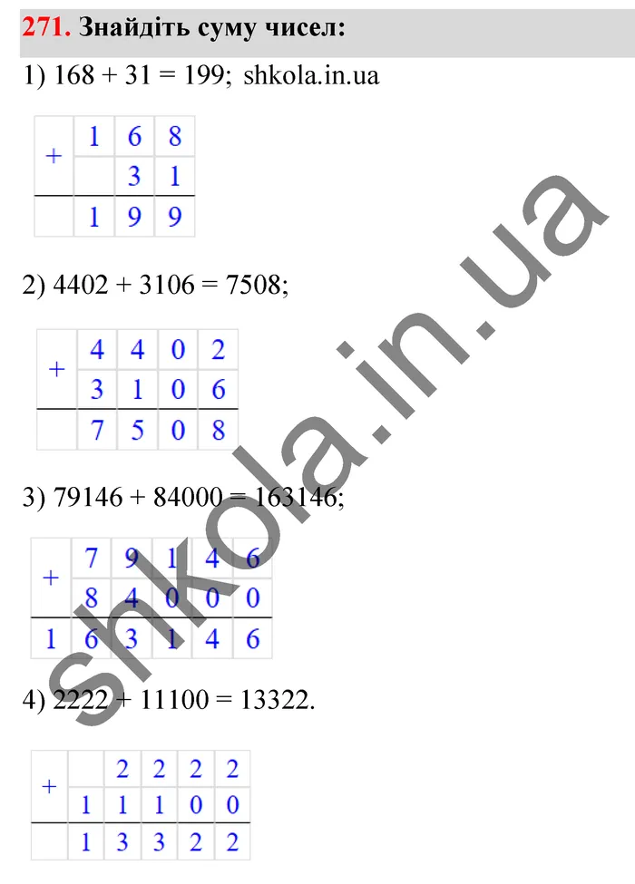 Відповідь до завдання № 271 - ГДЗ Математика 5 клас Тарасенкова 2022
