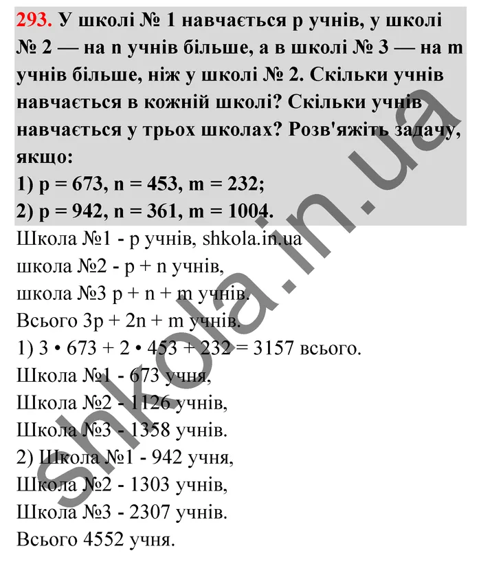 Відповідь до завдання № 293 - ГДЗ Математика 5 клас Тарасенкова 2022
