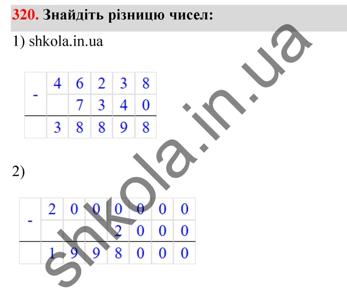 Відповідь до завдання № 320 - ГДЗ Математика 5 клас Тарасенкова 2022