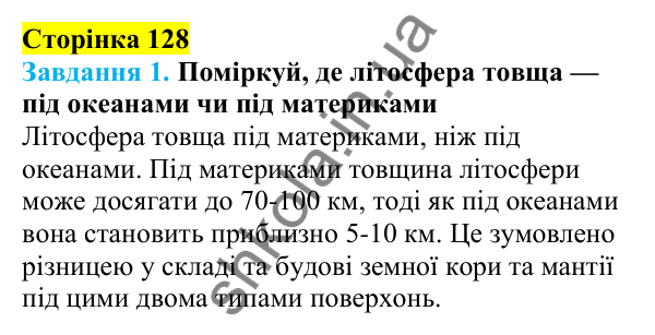 Відповіді до сторінки 128 - ГДЗ Пізнаємо природу 5 клас Коршевнюк 2022