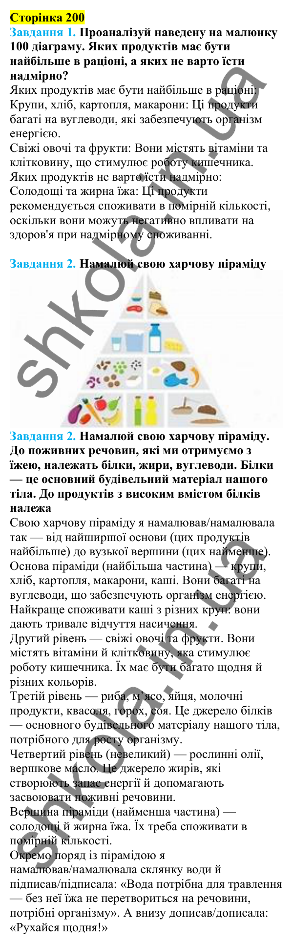 Відповіді до сторінки 200 - ГДЗ Пізнаємо природу 5 клас Коршевнюк 2022