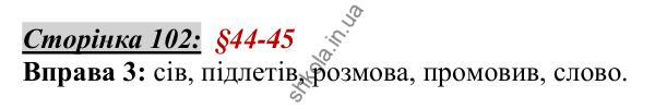 Відповідь до вправи 3, сторінка 102 - ГДЗ Українська мова 5 клас Авраменко 2022