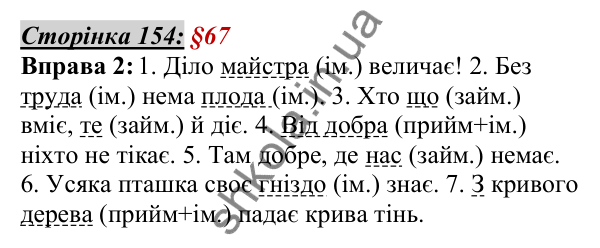 Відповідь до вправи 2, сторінка 154 - ГДЗ Українська мова 5 клас Авраменко 2022