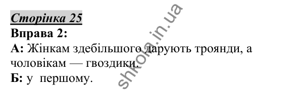 Відповідь до вправи 2, сторінка 25 - ГДЗ Українська мова 5 клас Авраменко 2022