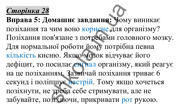 Відповідь до вправи 5, сторінка 28 - ГДЗ Українська мова 5 клас Авраменко 2022