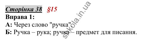 Відповідь до вправи 1, сторінка 38 - ГДЗ Українська мова 5 клас Авраменко 2022