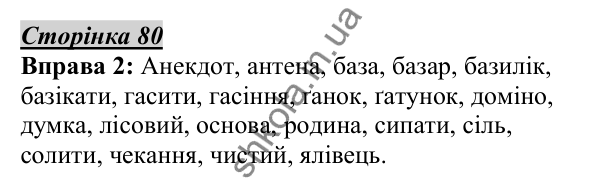 Відповідь до вправи 2, сторінка 80 - ГДЗ Українська мова 5 клас Авраменко 2022