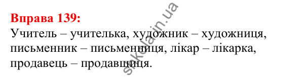 Відповідь до вправи 139 з української мови для 5 класу (Глазова, 2022): Префікс і суфікс