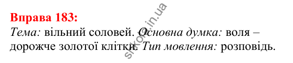 Відповідь до вправи 183 з української мови для 5 класу (Глазова, 2022): Співвідношення звуків і букв