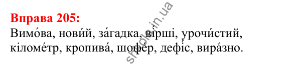Відповідь до вправи 205 з української мови для 5 класу (Глазова, 2022): Орфоепічна помилка