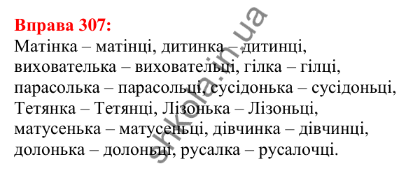 Відповідь до вправи 307 з української мови для 5 класу (Глазова, 2022): Позначення м’якості. М’який знак