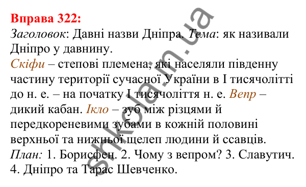 Відповідь до вправи 322 з української мови для 5 класу (Глазова, 2022): Позначення м’якості. М’який знак