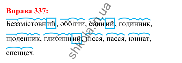 Відповідь до вправи 337 з української мови для 5 класу (Глазова, 2022): Подвоєння букв: збіг однакових приголосних
