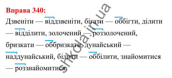 Відповідь до вправи 340 з української мови для 5 класу (Глазова, 2022): Подвоєння букв: збіг однакових приголосних