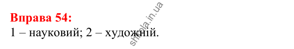 Відповідь до вправи 54 з української мови для 5 класу (Глазова, 2022): Однозначні та багатозначні слова