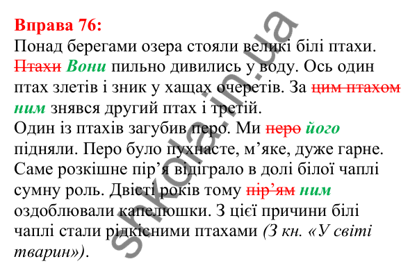 Відповідь до вправи 76 з української мови для 5 класу (Глазова, 2022): Синоніми. Синонімічний ряд