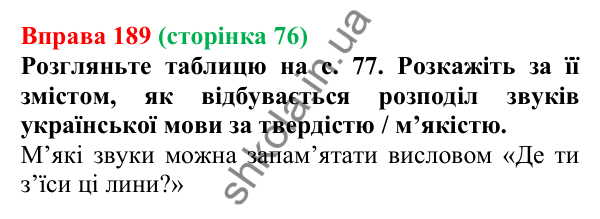 Відповідь до вправи 189, сторінка 76 - ГДЗ Українська мова 5 клас Голуб 2022