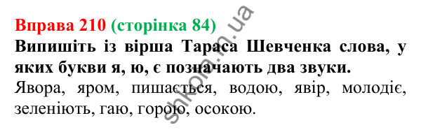 Відповідь до вправи 210, сторінка 84 - ГДЗ Українська мова 5 клас Голуб 2022