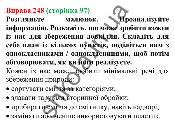 Відповідь до вправи 248, сторінка 97 - ГДЗ Українська мова 5 клас Голуб 2022