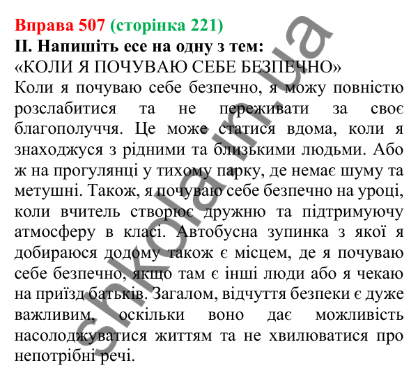 Відповідь до вправи 507, сторінка 221 - ГДЗ Українська мова 5 клас Голуб 2022