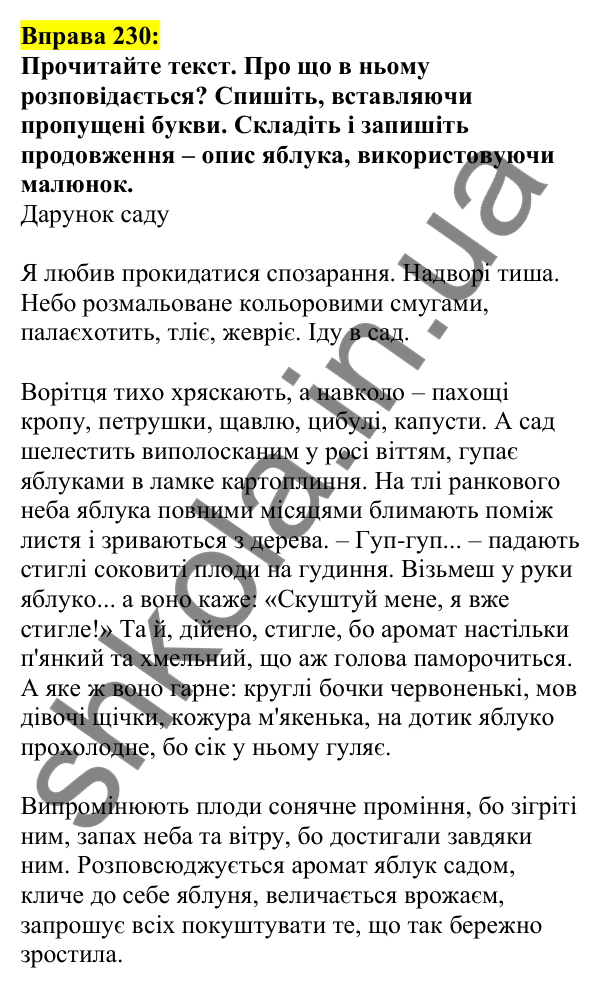 Відповідь до вправи 230, сторінка 127 - ГДЗ Українська мова 5 клас Ворон 2022