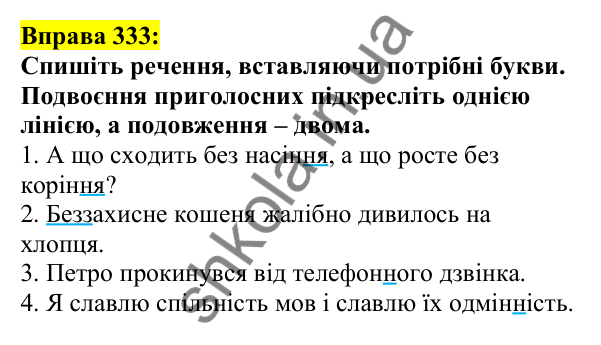 Відповідь до вправи 333, сторінка 168 - ГДЗ Українська мова 5 клас Ворон 2022