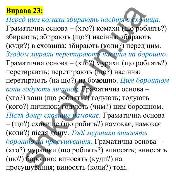 Відповідь до вправи 23, сторінка 21 - ГДЗ Українська мова 5 клас Ворон 2022