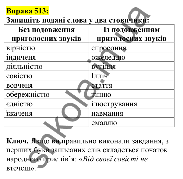 Відповідь до вправи 513, сторінка 248 - ГДЗ Українська мова 5 клас Ворон 2022