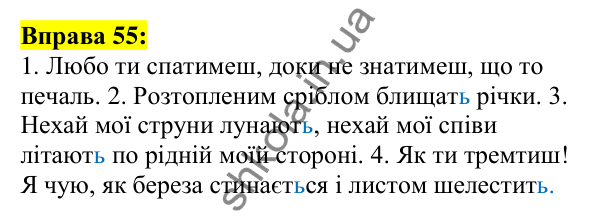 Відповідь до вправи 55, сторінка 34 - ГДЗ Українська мова 5 клас Ворон 2022
