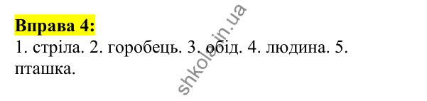 Відповідь до вправи 4, сторінка 6 - ГДЗ Українська мова 5 клас Ворон 2022