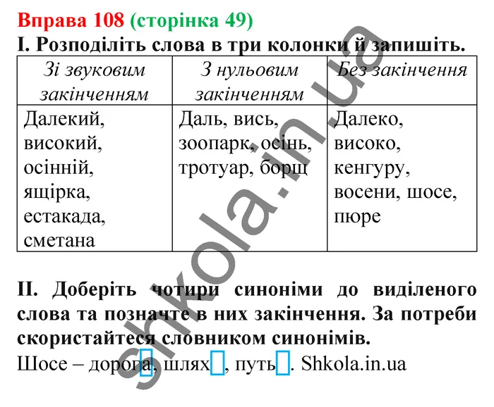 Відповідь до вправи № 108 - ГДЗ Українська мова 5 клас Заболотний 2022